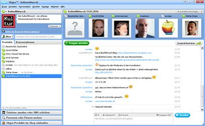 Screenshot des KulturMittwoch-Webinars am 31.3.2010